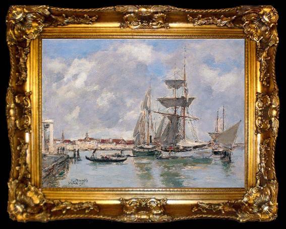 framed  Eugene Boudin Venice, The Grand Canal, ta009-2